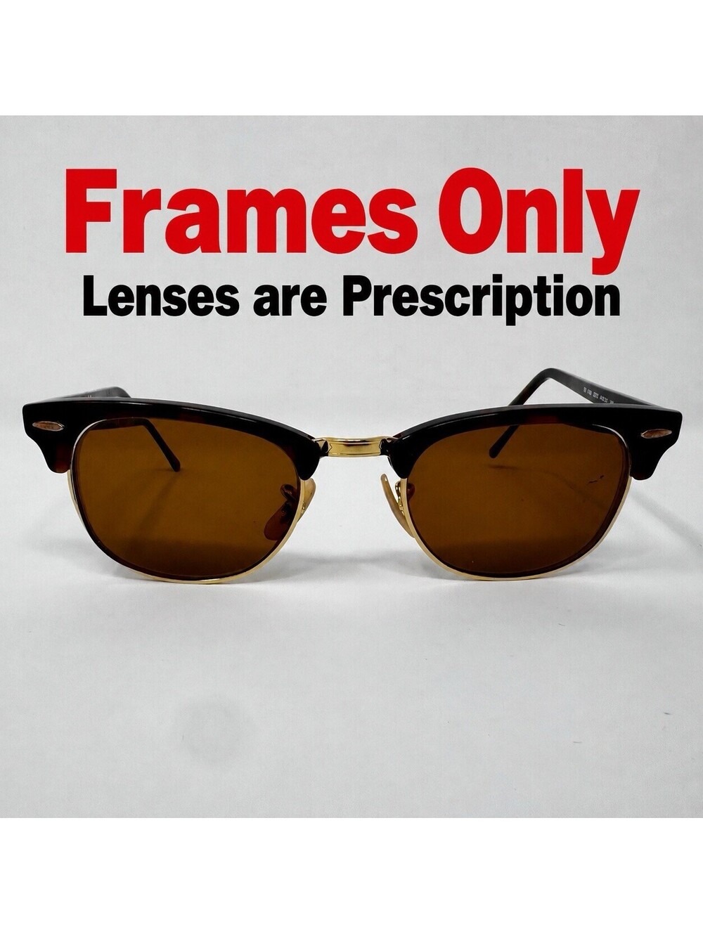 Ray-Ban RB5154 Clubmaster 2372 Red Havana Gold Eyeglass Frames 49-21-140